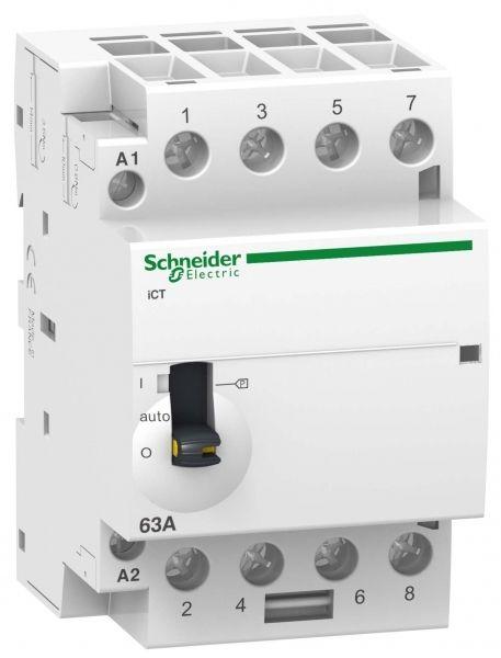 Контактор Schneider Electric Acti9 iCT63A 4НО, 220/240В АС 50Гц, 4П