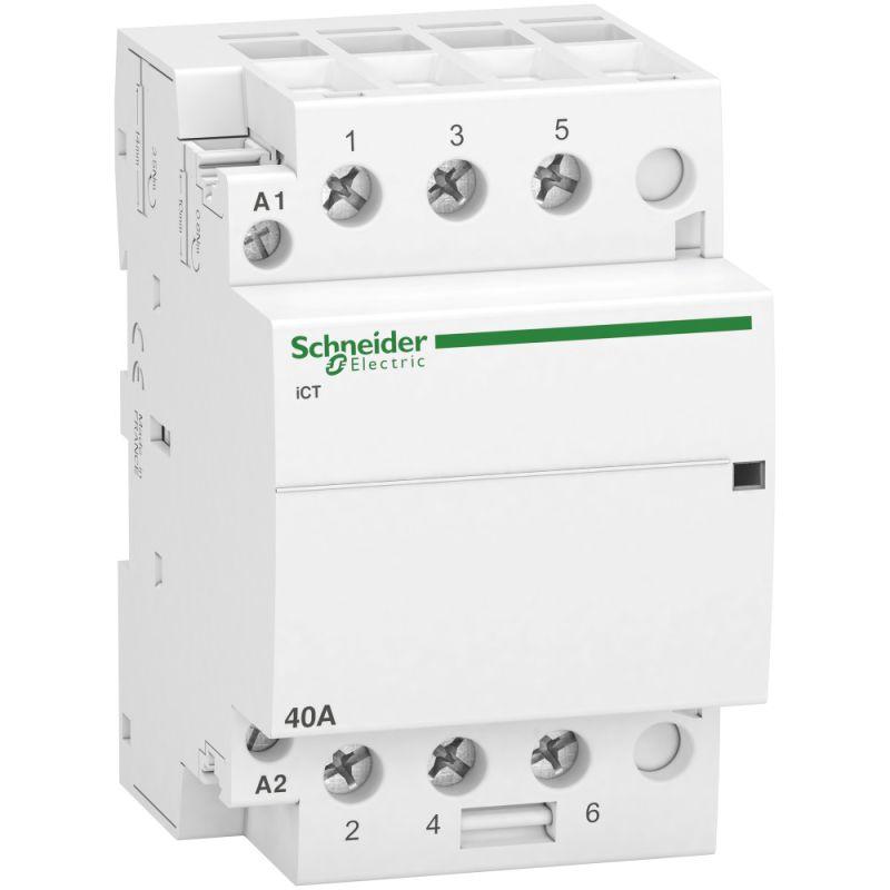 Контактор Schneider Electric Acti9 iCT40А 3НО, 230/240В, 3П