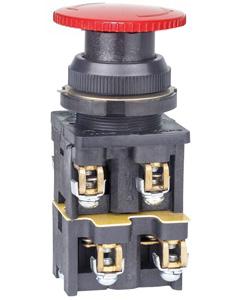 Выключатель кнопочный Электротехник КЕ-022 У3 исп.3 красный 2з+2р гриб без фиксации IP40 10А 660В ET511653