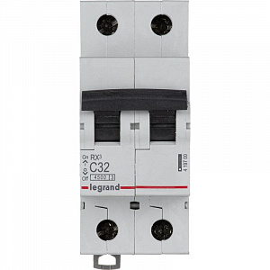 Автоматический выключатель Legrand RX3 32А 2п 6кА, C 419700