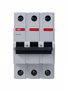 Автоматический выключатель ABB Basic M 20А 3п 4.5кА, C, BMS413C20 2CDS643041R0204