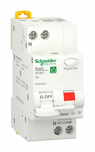Дифференциальный автоматический выключатель Schneider Electric Resi9 1П+N 6А 30мА, тип A, 6кА, C R9D55606