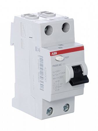 Выключатель дифференциального тока ABB FH202 2п 40А 300мА тип AC, FH202 AC-40/0.3