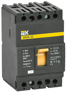 Автоматический выключатель IEK ВА88-32 3П 50А 25кА SVA10-3-0050