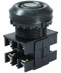 Выключатель кнопочный Электротехник ВК30-10-22110-54 У2 2з+2р цилиндр 10А 660В IP54 черный ET052784