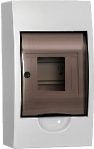 Щиток IEK ЩРн-П-4 4М, настенный, белый, прозрачная дверь MKP12-N-04-40-20