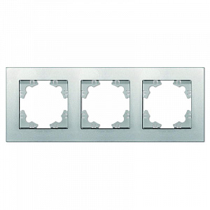 Рамка Universal Афина 3 поста серебро A0045-S
