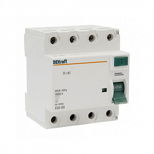 Выключатель дифференциального тока DEKraft УЗО-03 4П 32А 30мА тип AC, 6кА 14250DEK