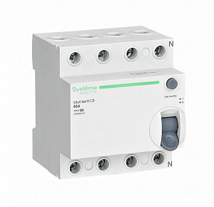 Выключатель дифференциального тока Systeme Electric City9 Set 4п 40А 30мА тип A 400В C9R68440