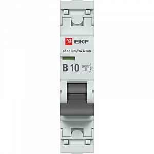 Автоматический выключатель EKF PROxima ВА 47-63N 1п 10А B 6кА M636110B