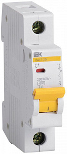 Автоматический выключатель IEK ВА47-29 1А 1п 4.5кА, C MVA20-1-001-C