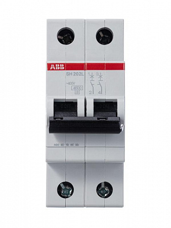Автоматический выключатель ABB SH202L 10А 2п 4.5кА, C, SH202L-C10