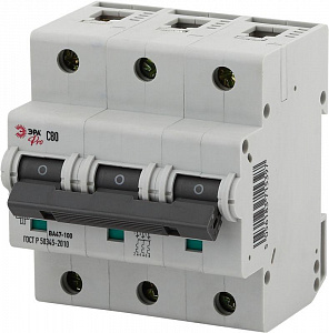 Автоматический выключатель ЭРА ВА47-100 Pro 3п C 80А NO-901-33 Б0031794