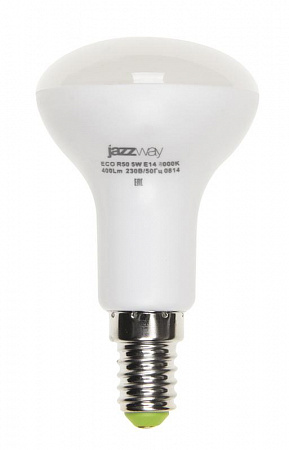 Лампа светодиодная PLED-ECO 5Вт R50 4000К нейтр. бел. E14 400лм 220-240В JazzWay