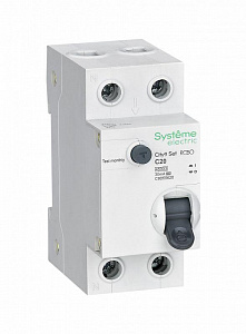 Дифференциальный автоматический выключатель Systeme Electric City9 Set 2п (1P+N) C 20А 30мА тип A 4.5кА C9D55620