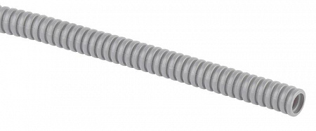 Труба гофрированная ЭРА ПВХ легкая 16 мм, с протяжкой серая, 20 м/уп.