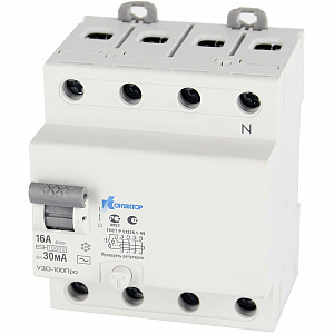 Выключатель дифференциального тока Контактор УЗО-100Про 4П 63А 300мА тип AC 7000575