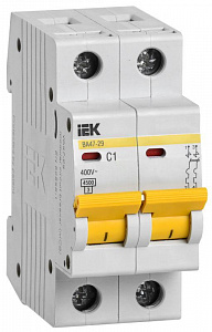 Автоматический выключатель IEK ВА47-29 1А 2п 4.5кА, C MVA20-2-001-C