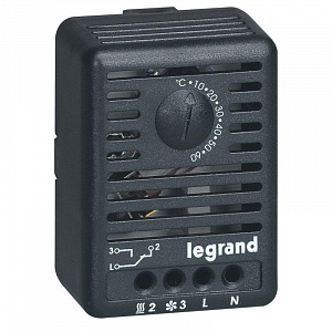 Термостат Legrand 5-60 гр.C, 230B, 10A, переключающий контакт 034847
