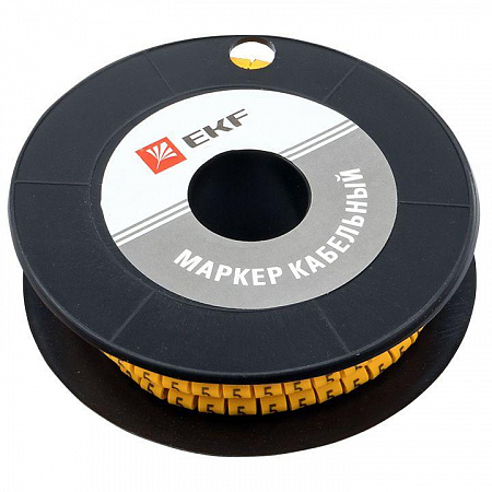Маркер кабельный EKF 1.5 мм, символ 5, 1000 шт/уп