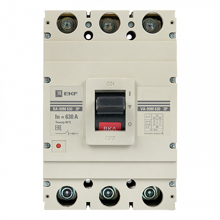Автоматический выключатель EKF ВА-99М PROxima 3П 630/630А 50кА