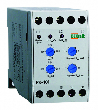Реле контроля фаз DEKraft РК-101-01