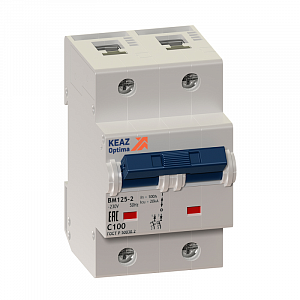 Автоматический выключатель КЭАЗ OptiDin BM125-2D100-14ln-УХЛ3 2п D 100А 15кА 138599