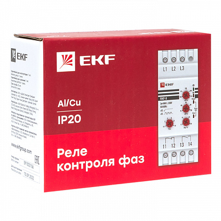 Реле контроля фаз EKF PROxima РКФ-8 многофукциональное
