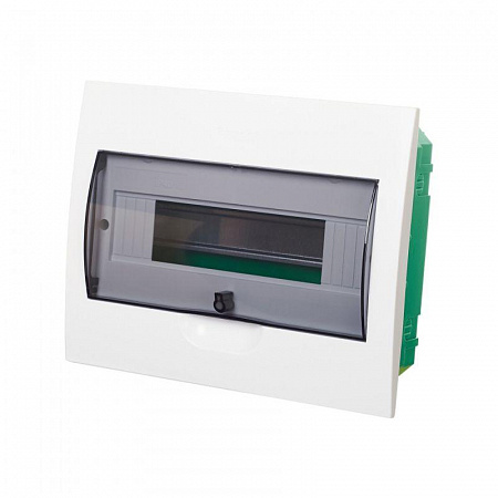 Щиток Systeme Electric City9 Box 12М, встраиваемый, белый, прозрачная дверь