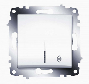 Переключатель 1-клавишный ABB Cosmo с подсветкой скрытый монтаж, белый 619-010200-210