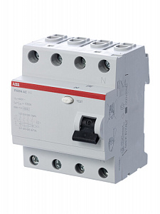 Выключатель дифференциального тока ABB FH204 4п 40A 300мА тип AС, FH204 AC-40/0.3 2CSF204003R3400