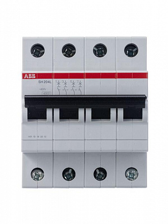 Автоматический выключатель ABB SH204L 6А 4п C, 4.5кА, SH204L-C6