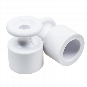 Изолятор Bironi пластик белый, 10 шт/уп. B1-551-21-10