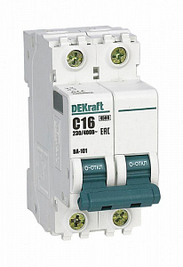 Автоматический выключатель DEKraft ВА-101 1А 2п 4.5кА, B 11013DEK