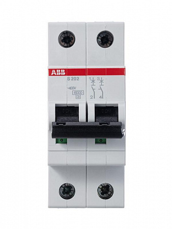 Автоматический выключатель ABB S202 10А 2п 6кА, B, S202-B10