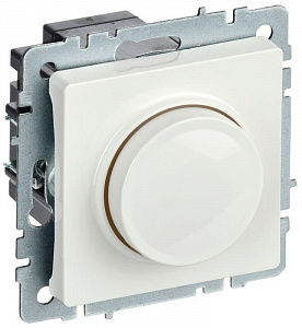 Светорегулятор IEK BRITE поворотно-нажимной 600Вт СС10-1-0-БрБ белый BR-D20-0600-K01