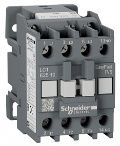 Контактор Schneider Electric EasyPact TVS 25А 3П, 1НО, 400В AC3, 380В, 50Гц LC1E2510Q5