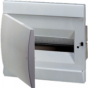 Бокс ABB Unibox встраиваемый белый 8 модудулей c белой дверью IP40, с клеммным блоком 1SL0500A06