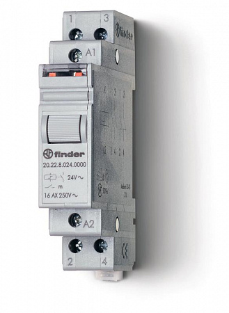 Реле Finder модульное электромеханич. шаговое 2NO 16А 2 состояния AgNi 230В AC 17.5мм IP20