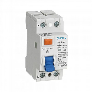 Выключатель дифференциального тока CHINT NL1-63 2п 16А 10мА тип A 6кА 200824
