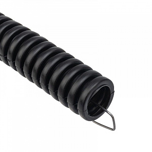 Труба гофрированная Rexant ПНД 16 мм, с протяжкой черная, 50 м/уп. 28-0016-50