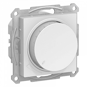 Светорегулятор поворотно-нажимной Systeme Electric AtlasDesign LED RC 400Вт механизм белый ATN000123