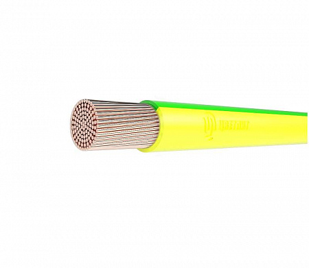 Провод Цветлит ПуГВнг(А)-LS 1х6 желто-зеленый 450/750В