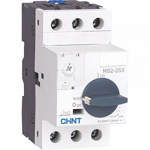 Автоматический выключатель защиты двигателя CHINT NS2-25X 17-23А с поворотной ручкой 495188
