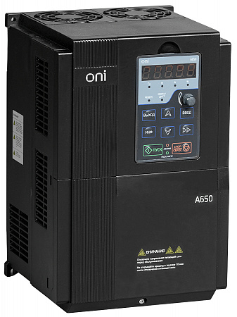 Частотный преобразователь ONI A650 380В 3Ф 18.5кВт 37А