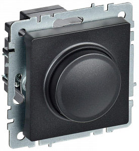 Светорегулятор IEK BRITE поворотно-нажимной 600Вт СС10-1-0-БрЧ черный BR-D20-0600-K02