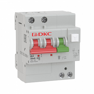 Дифференциальный автоматический выключатель DKC YON MDV63 1П+N 10А 30мА, тип A, 6кА, C, с защитой от сверхтоков MDV63-22C10-A