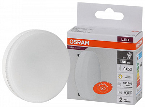 Лампа светодиодная OSRAM LED Value LVGX5350 6SW/830 6Вт GX53 230В 10х1 4058075581975