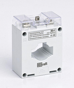 Трансформатор тока DEKraft ТШП-0.66 0.5S 200/5 5ВА d30мм 50104DEK
